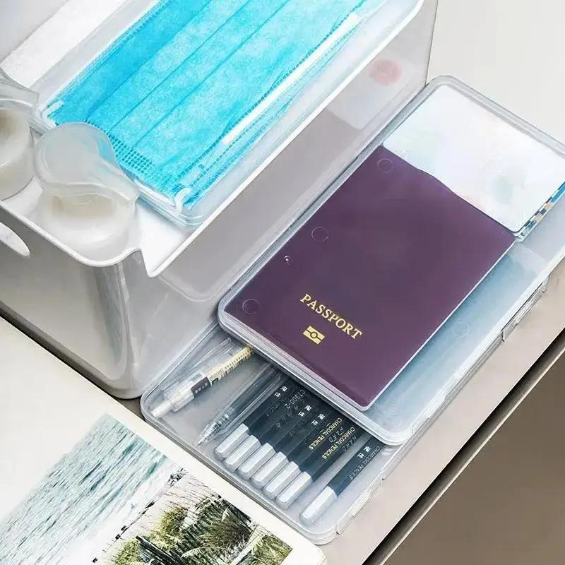 Transparent Disposable Face Masks Case Card Storage Box Dust-Proof Card Pack Business Card Finishing Box Battery Storage Box