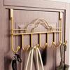 Iron Hat Coat Hooks Nail-Free Clothes Storage Rack Convenient 7-Hook Over Door Hanger  Home