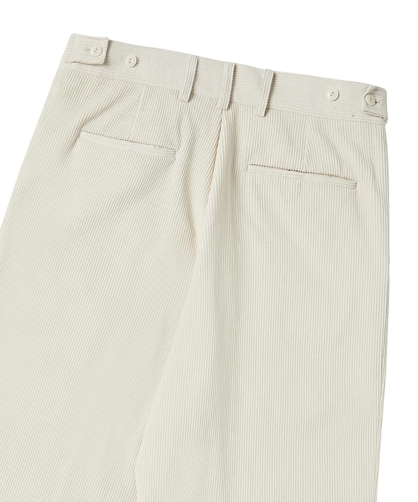 BEYOND CLOSET [Collection Line] Archive Patch Print Corduroy Pants Ivory