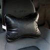 Car Seat Headrest Covers Car Leather Breathable Safety Pillow Auto Car Universal Head Neck Rest Pillow Pad For Car Travel Pillow