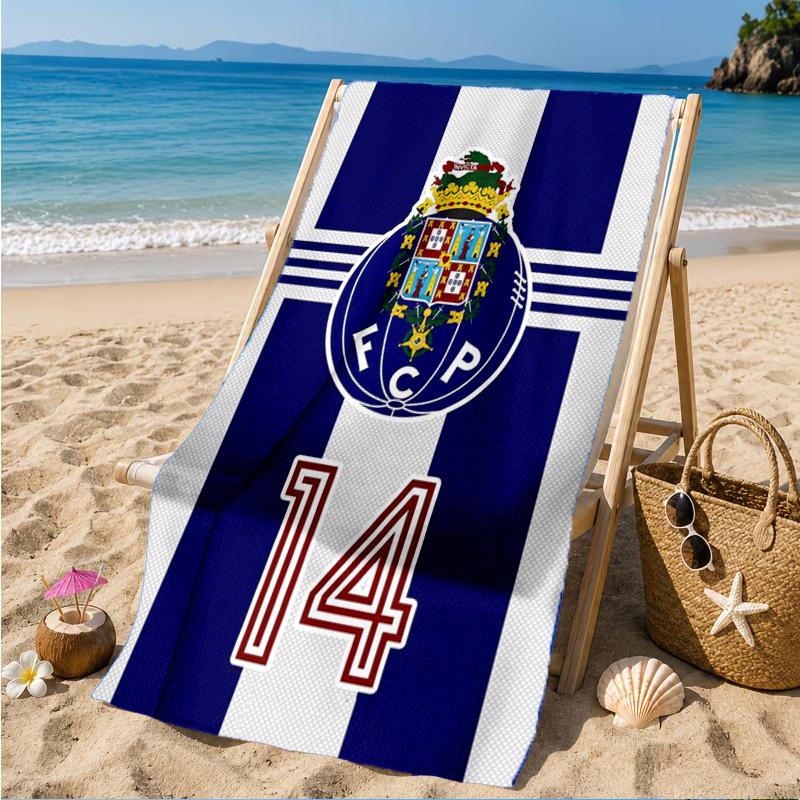 Fc Space Emblem Printed Microfiber Beach Towel, Soft And Absorbent, Quick-Dry, Ideal for Summer Travel, Beach Essential, Swimming Pool