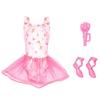 Mattel Barbie Fashion Ballet Dancer/Appeared In the Movie "Barbie"! ? [Dress-up Doll Clothes] [Reusable Vinyl Bag] [3 Years Old and Up] HJT32