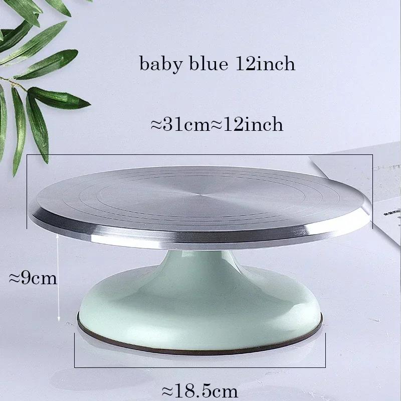 Baking Tools Aluminum Alloy Birthday Cake Turntable Plastic Ceramic Turntable Glass Turntable 10/12 INCH Flower Mounting Table