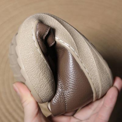 Летние новые сандалии из плетеной перфорированной коровьей кожи первого слоя, мягкая подошва, легкие, на толстой подошве, с закрытым носком, женская обувь