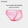 Mybody Women's Sweet Lace Mesh Briefs