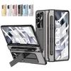 Для Samsung Galaxy Z Fold 8 Ultra / 7 6 5 4 3 Прозрачный PC Чехол с покрытием для шарнира, Защита всего корпуса, Подставка, Место для стилуса + Закаленное стекло