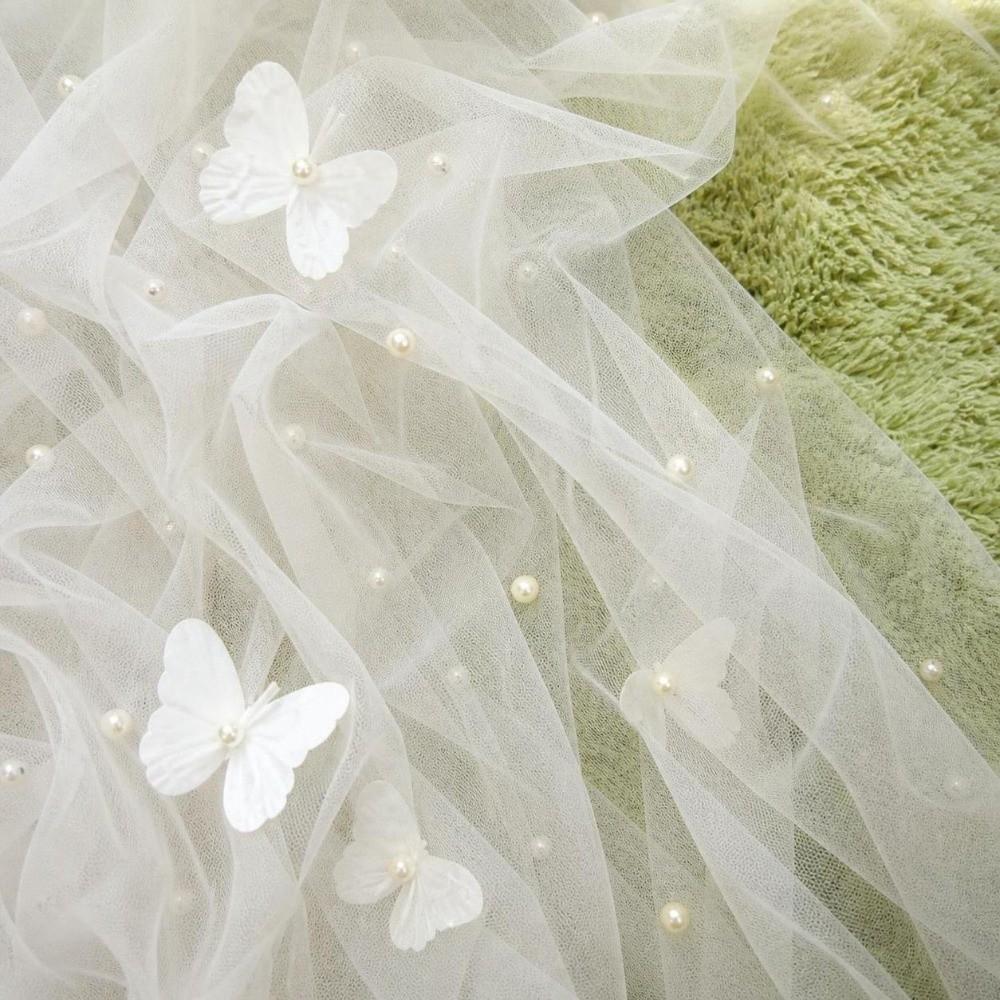 Romantic Tulle Table Runner Semi-Transparent Lace Table Runner For Table Decoration