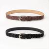 Suede Belt Women'S Pressure Beads Western Style Women'S Belt Personalized Simple Pin Buckle Belt