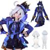 [NOKIJP] Косплей Genshin Impact Костюм для косплея Флины, Богиня Воды, Неукротимый Солист (Черная Флина, Л)