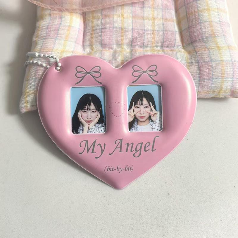 Ins Love держатель для фотокарт в форме сердца 1 дюйм держатель для фотокарт Idol чехол для карт парный брелок подвеска на сумку