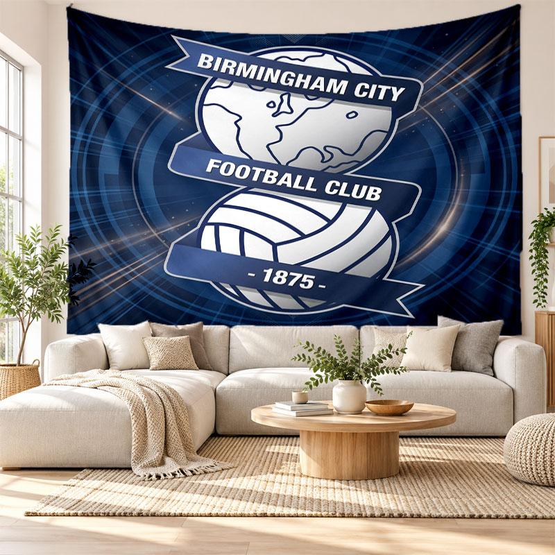 Birmingham City Wall Tapestry, Soft Fabric Wall Hanging, Decorative Backdrop For Bedroom Home Wall Art