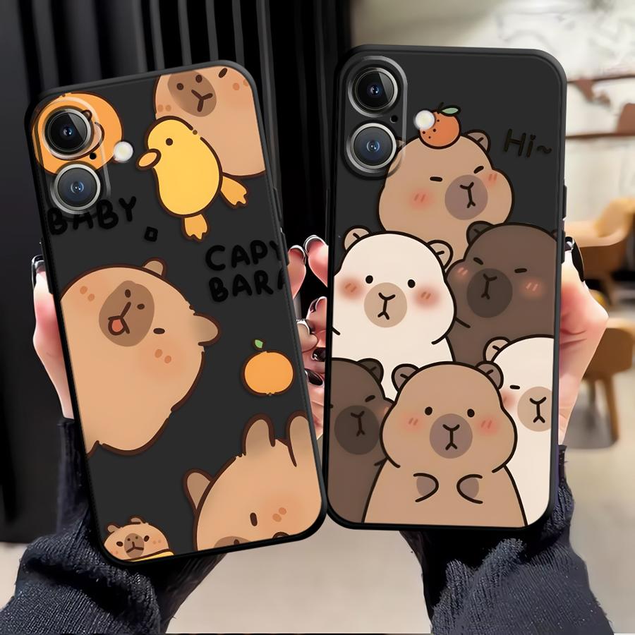 Милый Капибара Funda Чехол для телефона для Apple iPhone 17 Pro Max 12 14 XR XS MAX 13 Air 11 16 15 Pro 7 8