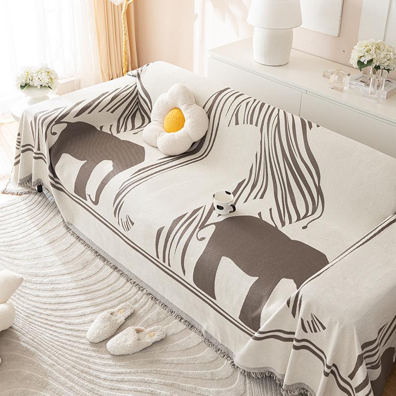 Современный и минималистский шениль Four Seasons Universal Elephant Sofa Towel All-Inclusive Universal Sofa Cover Fabric Antistick Wool
