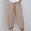 Women Plus Size Casual Loose Solid Color Nine Point Pants Cross Border Collection New