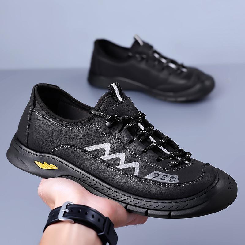 2025 осень новая мужская повседневная трендовая одинарная обувь воловья кожа универсальная мужская обувь мягкая подошва мягкая поверхность ручная работа онлайн