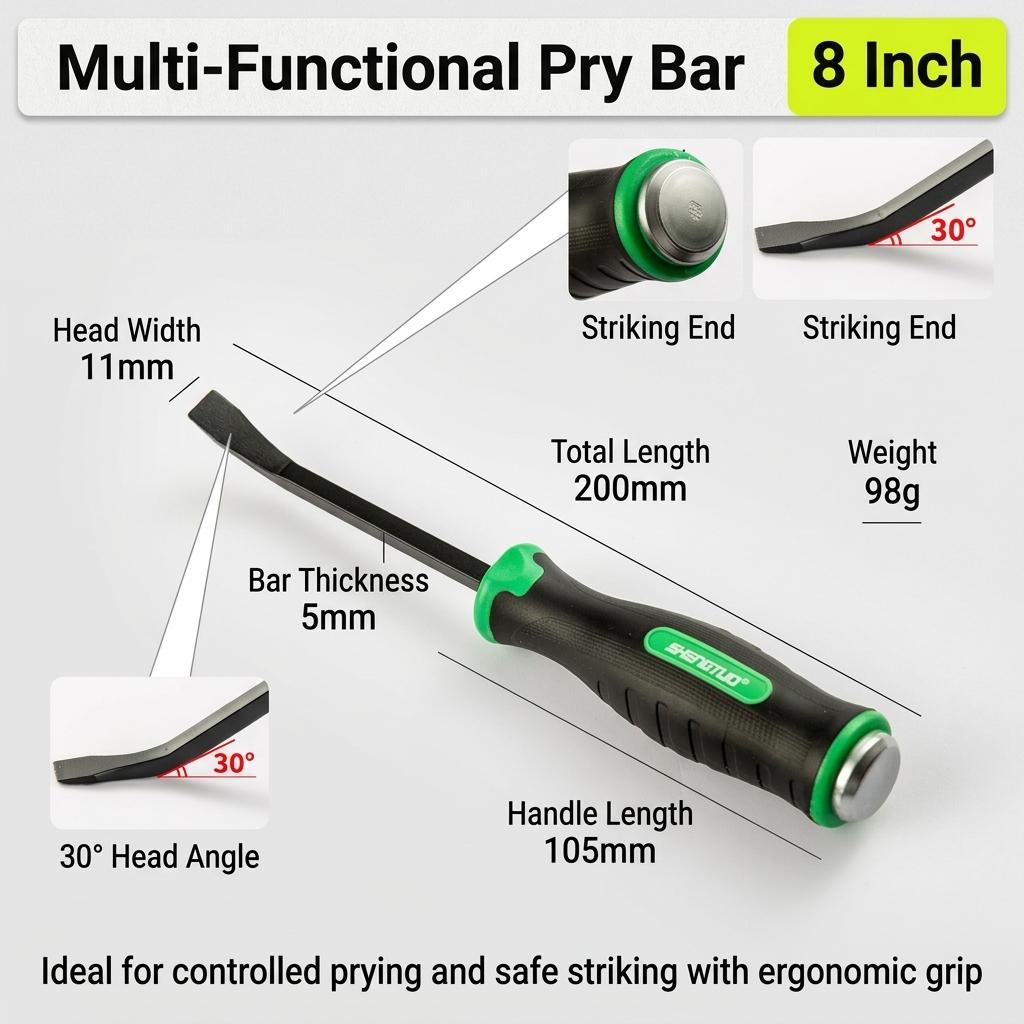 Multi-Function Pry Bar Tire Heavy Duty Crowbar Strike Car Repair Wear-resistant Screwdriver Nail Puller Hand Tools