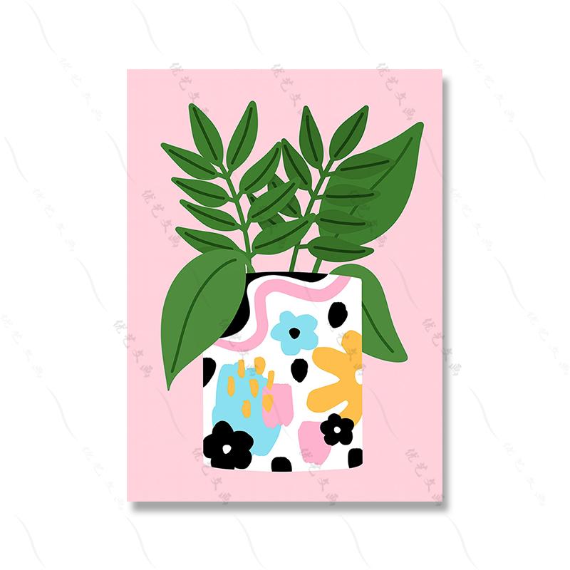 Ботаническая клубника Арт-принт Абстрактный фруктовый настенный декор Холст Живопись Ретро Цветочная ваза Гепард Детская комната Дом Постер