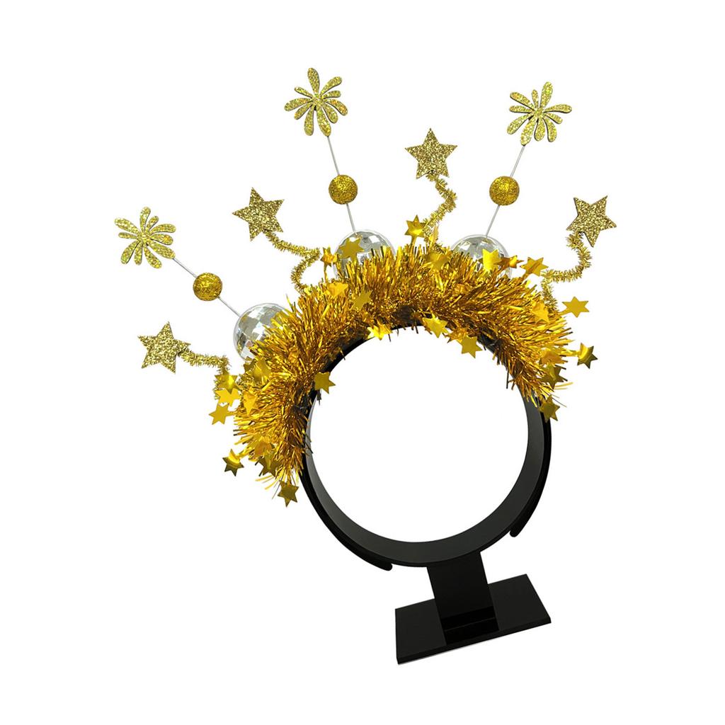 2025 New Year Eve Headband Glittering Garland Hairband Christmas Party Hairhoop Holiday Hairhoop for Festival Gathering