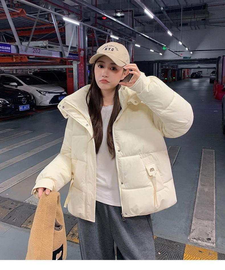 Зимняя короткая куртка с капюшоном, утолщенная, на хлопковой подкладке, свободная, теплая верхняя одежда