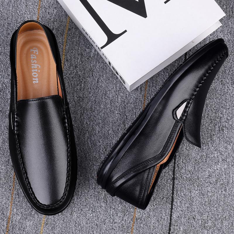 Boat Shoes Mens Shoes Lightweight Leather Casual Loafers Man Fashion Moccasins Driving Footwear Slip On Men Shoes Flat Designer