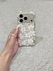 Прозрачный противоударный чехол для телефона с белыми цветами для iPhone 14/15/16/17 Pro Max