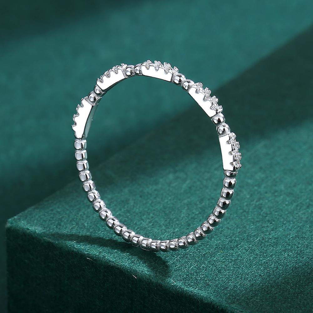 Классическое однорядное кольцо с бриллиантами из бисера для женщин, натуральное серебро S925, циркон, подарок на годовщину, ювелирные изделия