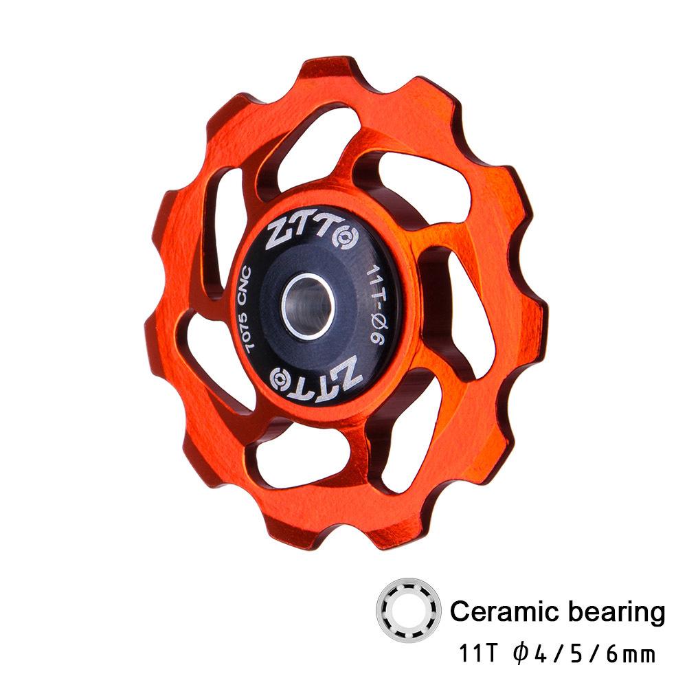 Mountain Bike Transmission Rear Dial Wheel High-end Ceramic Palin Guide Wheel 11T Tooth Aluminum Alloy Tension Wheel