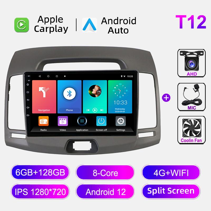 9 Inch Android Navigation GPS For Hyundai Elantra 4 HD 2006-2012 Car Radio Multimedia Video Player Auto Stereo Carplay 4G WIFI