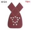 10 шт. Новый горячий орбитальный пальчиковый шлифовальный станок Детали Наждачные подушечки Абразивная бумага Зернистость 40-800 Шлифовальные листы для мыши