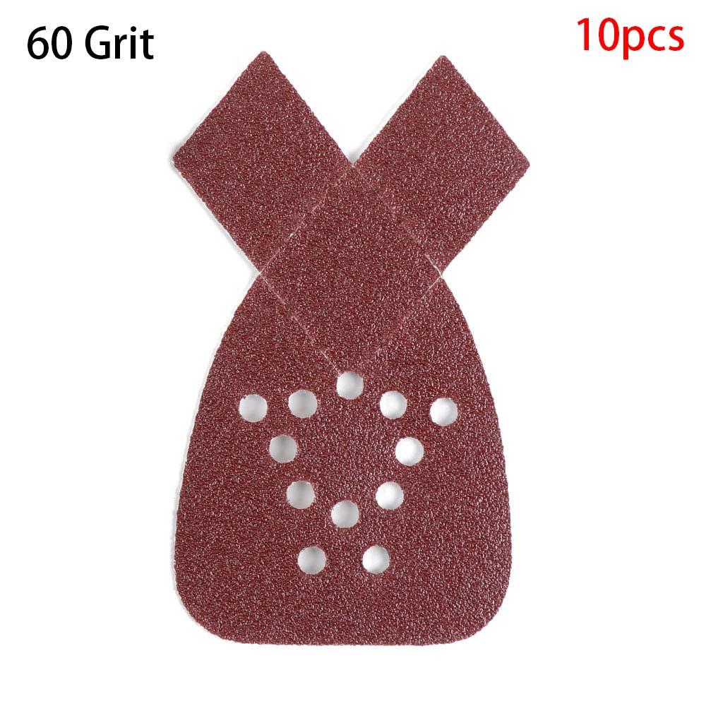 10 шт. Новый горячий орбитальный пальчиковый шлифовальный станок Детали Наждачные подушечки Абразивная бумага Зернистость 40-800 Шлифовальные листы для мыши