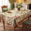 Pvc Yarn Table Cloth Rectangular Dining Decor Multi Size Floral Print Waterproof Oilproof Anti Stain Wipe Home Kitchen Table Mat