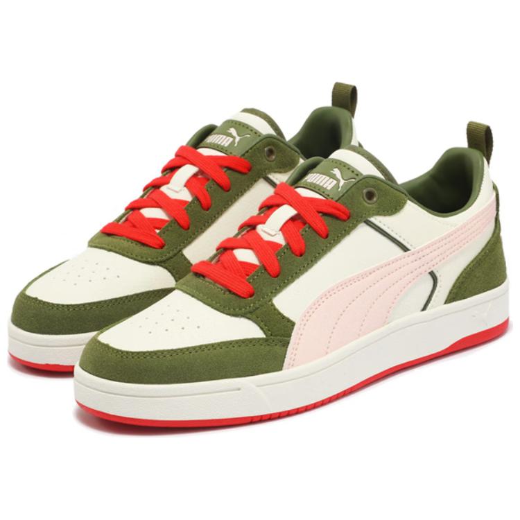 New PUMA DRIBBLE SD Low Top Casual Shoes Unisex White Green Pink 401057-03