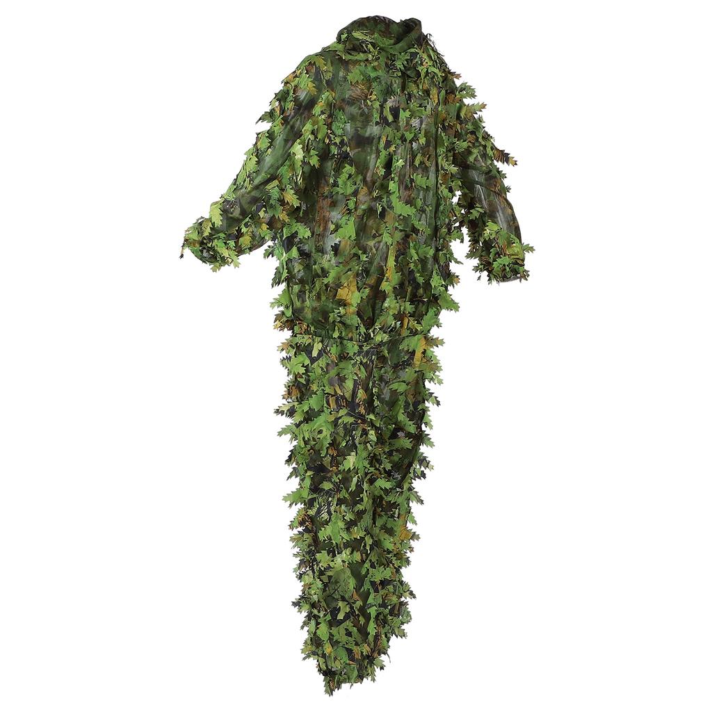 Зеленый Дикий Камуфляжный Костюм Ghillie 3D Лист Куртки и Штаны Комплект Одежды Для Охоты