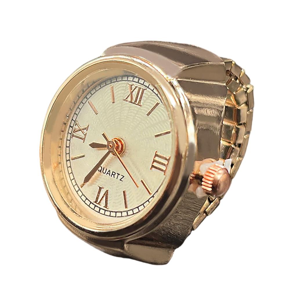 Часы-кольцо Модные квадратные часы в форме кольца Индивидуальность Креативное ретро-кольцо в стиле Электронные часы