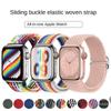 Elastic Woven Nylon Band F Smart Apple Watch Band 40 41 44 45MM Iwatch SE8 7 5 6 , Alloy Buckle Sport Soft Breathable Accessories Strap Blet Bracelet