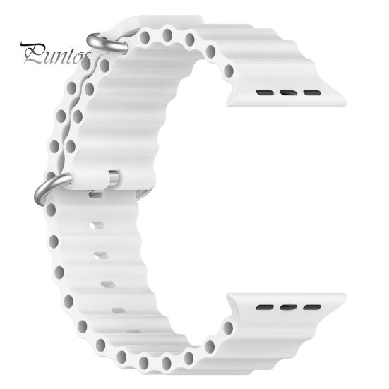 38/40/41 мм 42/44/45 мм ремешок для часов с двойной пряжкой водонепроницаемый сменный силиконовый ремешок для умных часов с защитой от пота для Apple Watch Ultra/Watch 8