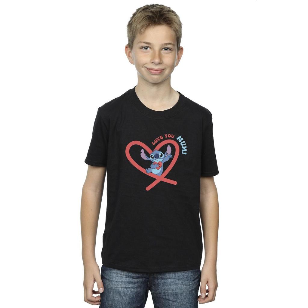 Disney Boys Lilo & Stitch Love You Mum T-Shirt