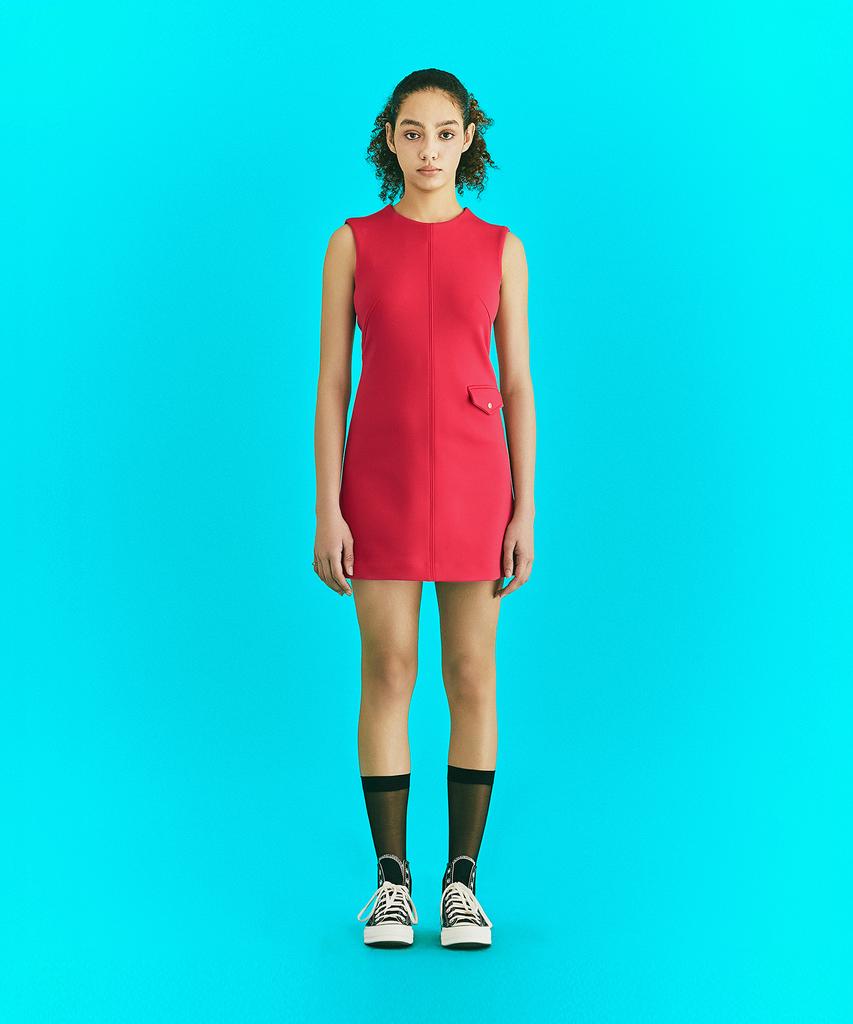 Er Er Seam Detail Dress Pink