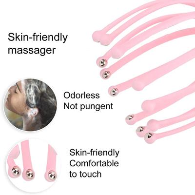 Массажер для головы Скальп 9 12 когтей Расческа-ролик для шеи 9 пальцев Стальной шарик Ручной Расслабление Спа Уход за волосами в домашних условиях