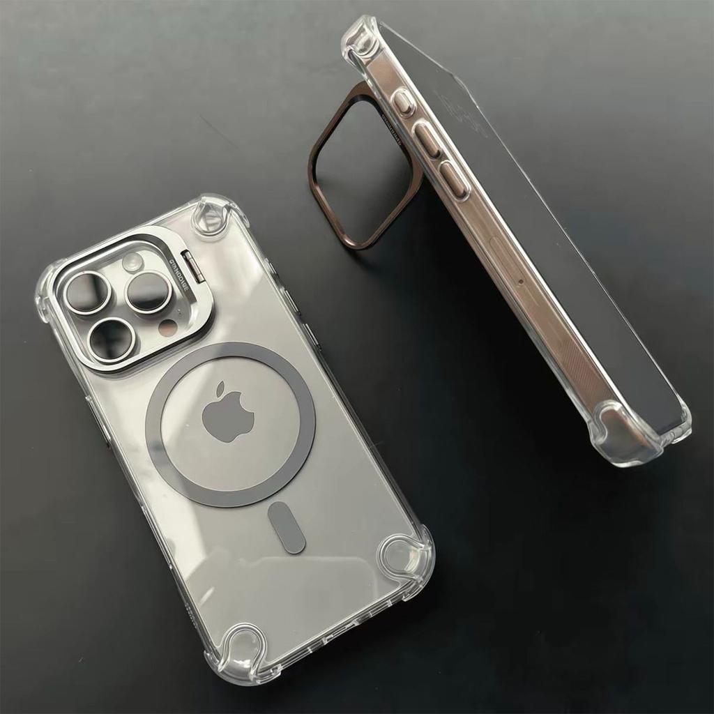 New Bracket Anti Drop Magnetic Phone Case for Apple 17PROMAX Airbag Anti Drop All Inclusive Magnetic Phone Case