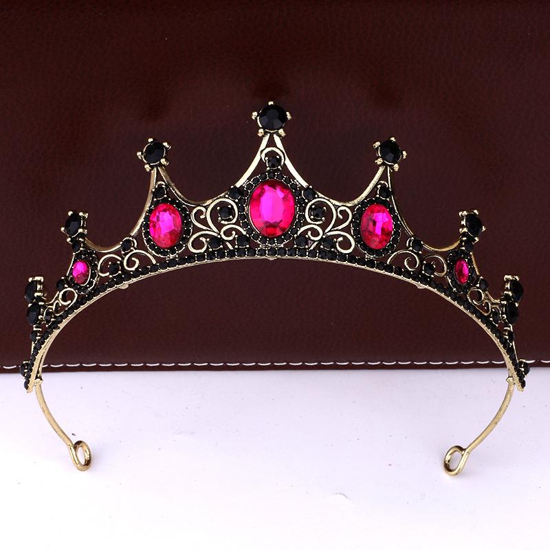 Ретро Корона Барокко Корона Тиара Принцесса Сценическое Выступление Повязка на Голову Корона для Именинницы Аксессуары для Волос