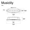 Musiclily Pro Смещенные Однокатушечные Звукосниматели Alnico 5, Звукосниматель для Грифа для Электрогитары Stratocaster, Черный ST-60S