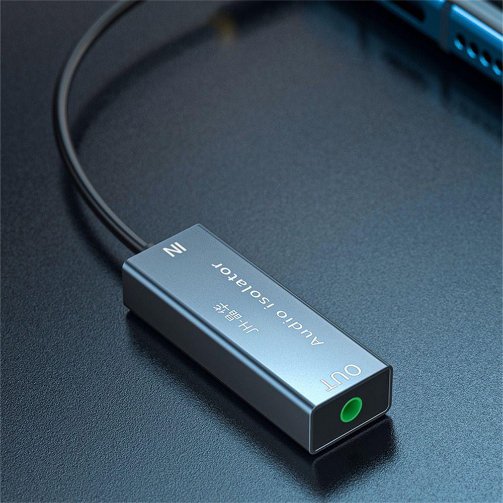 Черный аудиоизолятор 3,5 мм Aux Ground Loop Стабильный шум Устранение автомобильной стереосистемы