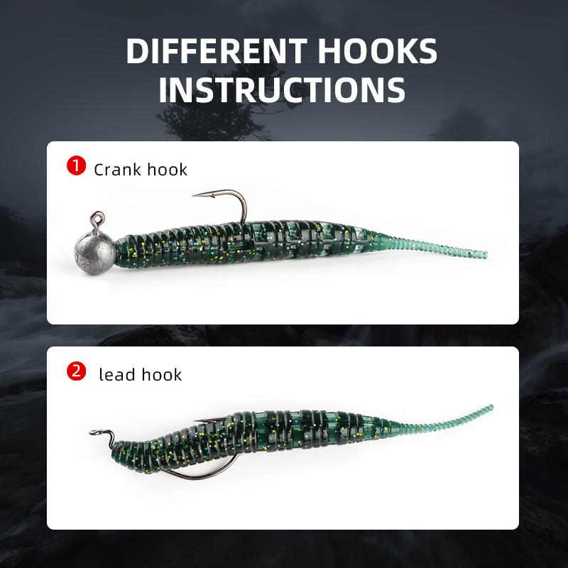 BEARKING Fishing Lure 90mm 2.5g 10pcs / Bag Soft Baits Fishing Wobbler Bass Bait Artificial Fishing Soft Lure Tacke