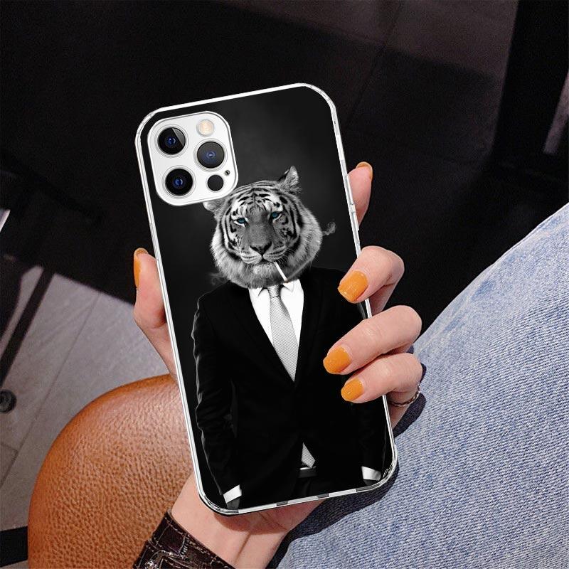 Man Suit Shirt Tie Phone Case For iPhone 17 Air 16 Pro Max 16E 15 + 14 Plus 11 12 13 Mini 7 8 SE Gift Print Cover Fundas 17 Air