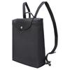 LONGCHAMP Le Pliage Green Recycled Canvas With Leather Trim Backpack Women's Black 1699919001