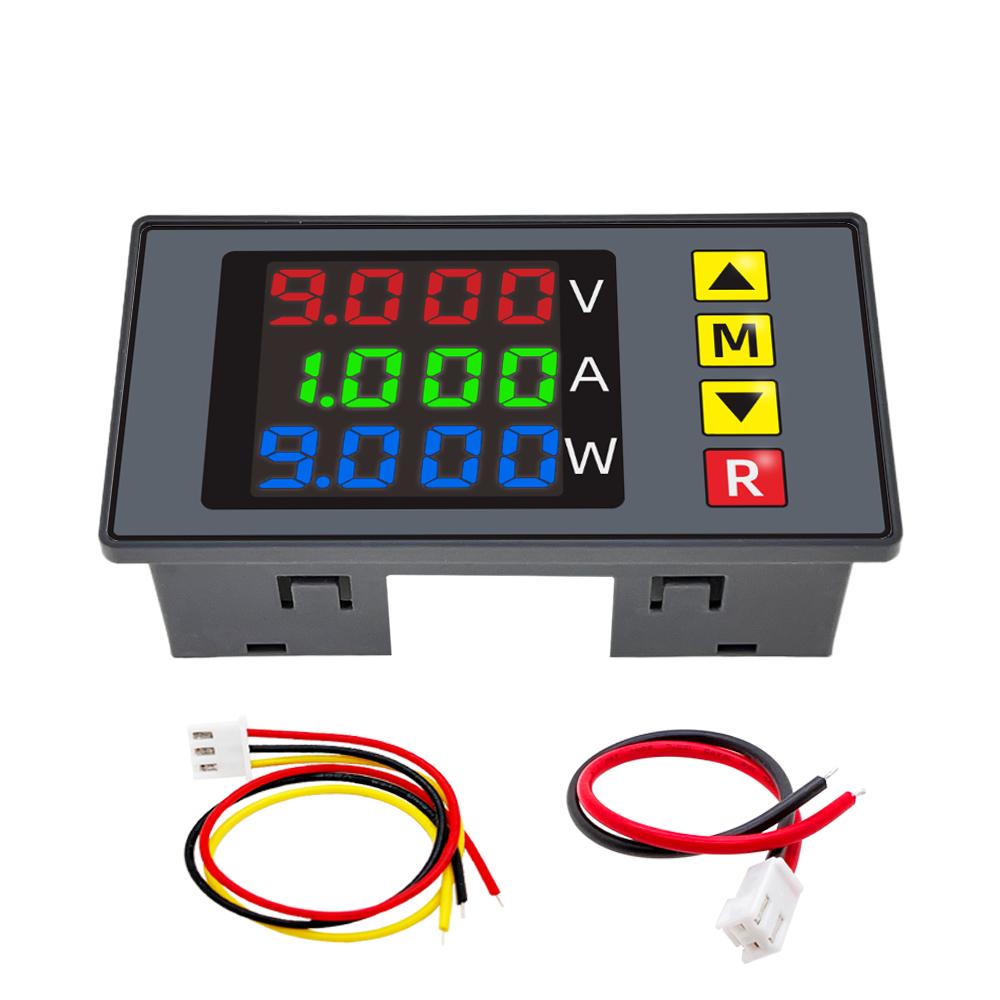 BM730 DC0-100V 10A Светодиодный Цифровой Вольтметр Амперметр Напряжение Ток Ваттметр Измеритель Вольт Детектор Тестер Панель Монитора С сигнализацией
