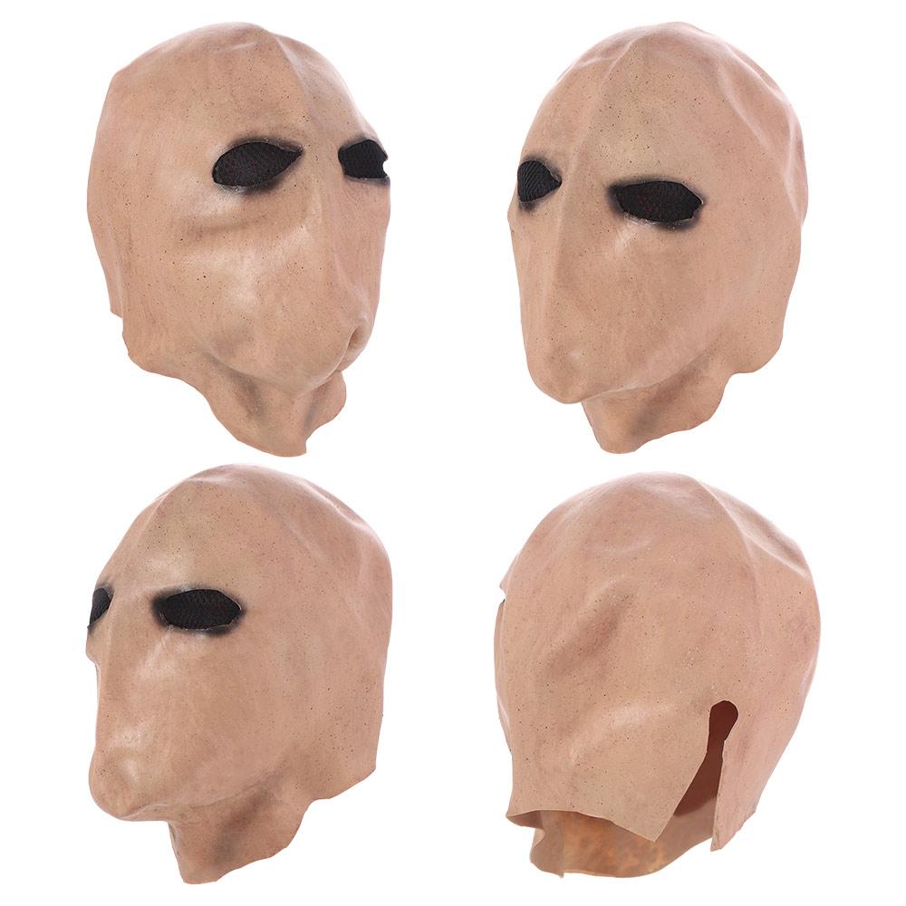 Безликий Человек Хэллоуин Слендермен Маска Нетоксичная Карнавальный Инопланетный Череп Латексный Шлем Реалистичный 3D Вечеринка Косплей Реквизит