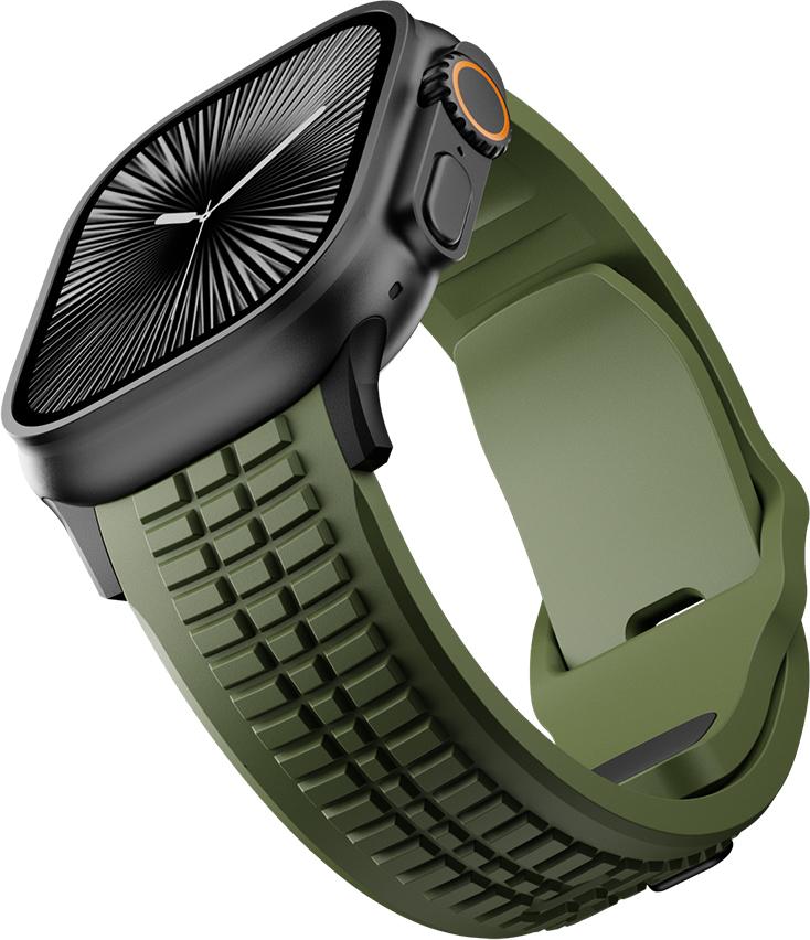 Мужской силиконовый ремешок для Apple Watch Ultra 3 49 мм Серии 11 10 46 мм Спортивный ремешок для Iwatch 9 8 7 45 мм 5 6 SE 3 44 мм Браслет Correa