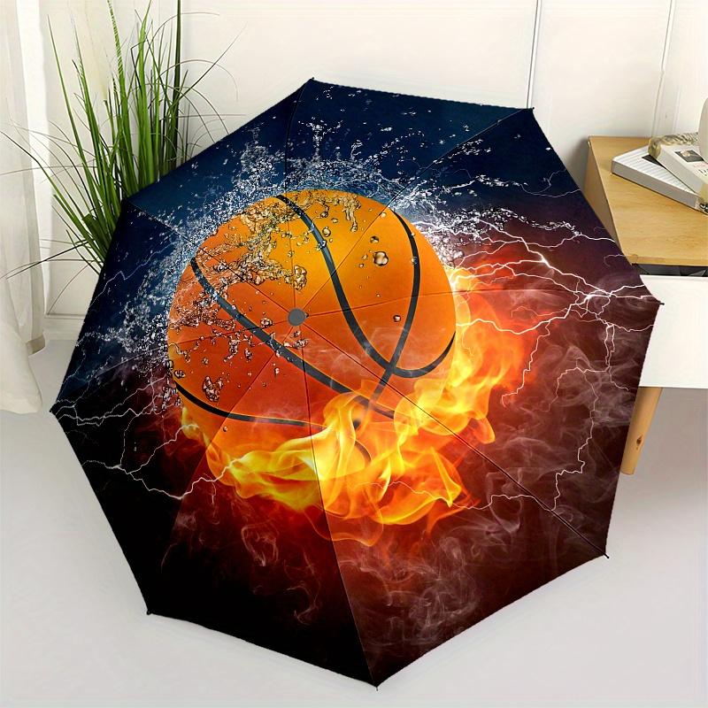 Fire & Water Basketball: The Ultimate Sports Artwork Umbrella Day Gift Y282